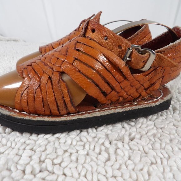 Unisex Leather Mexican Sandals Huaraches Size 14 MEX/ 7C USA - Picture 7 of 13